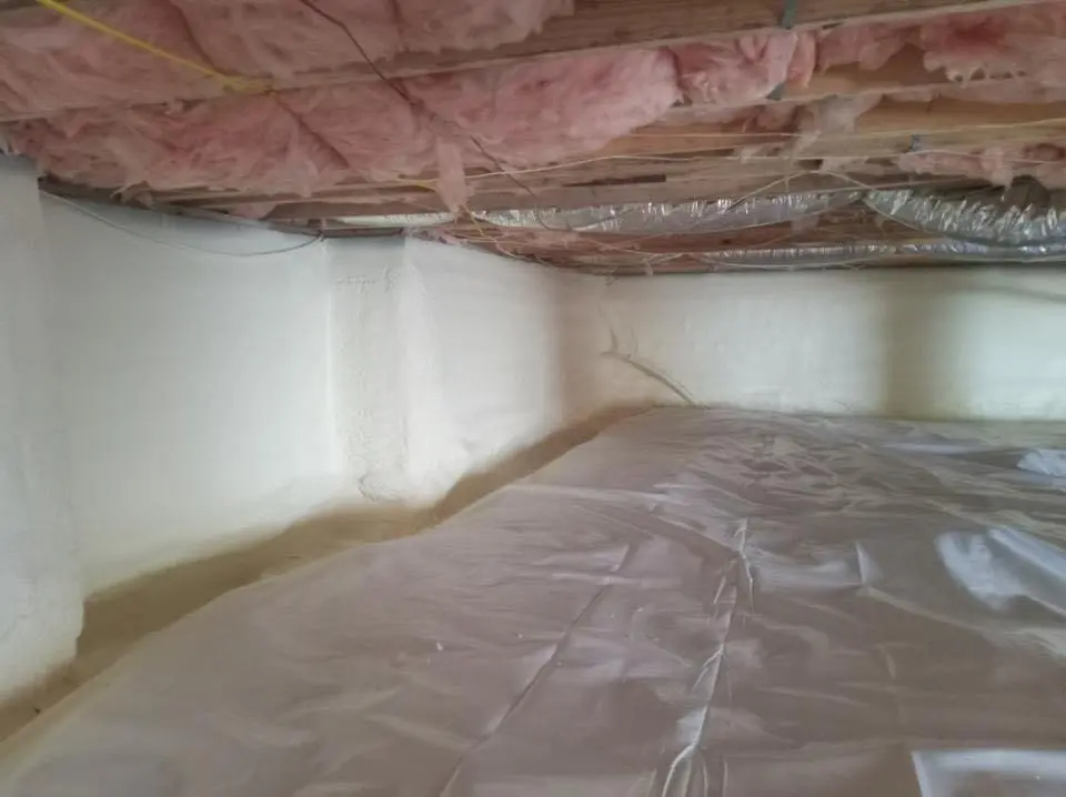 Crawl space encapsulation with closed-cell spray foam for Roof Maintenance in East Point
