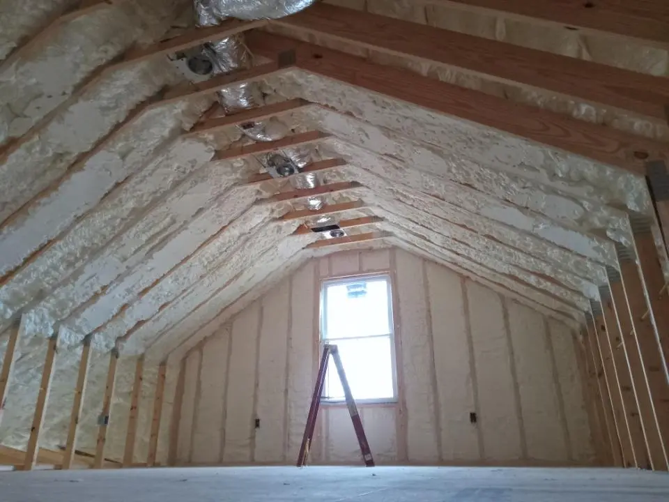 Spray foam roofing application for Crawl Space Insulation project in East Point
